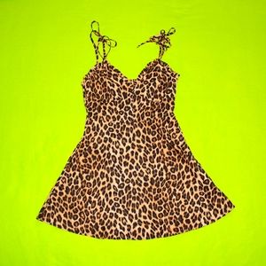 Cheetah Strappy Corset Dress